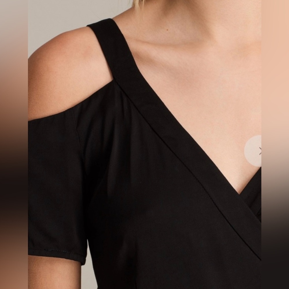 All Saints Black Off-Shoulder Dress